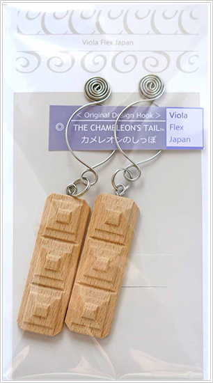 カメレオンのしっぽ特製ネームタグ 縦型ホワイトエレガンス３ダイヤ＊Ｓフック (2個入) 各色【メール便可】