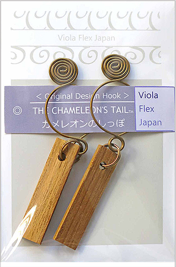 カメレオンのしっぽ特製ネームタグ 縦型1-4cm　＊ＳＳフック  (2個入) ゴールド【メール便可】