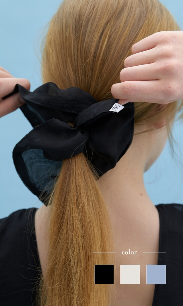 【アコック(ACOC)】Mist Square Scrunch(3色展開）