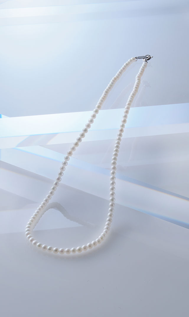 【ファンエンパイヤ】有核ベビーパールネックレス(ホワイト/3mm/38cm/40cm/）