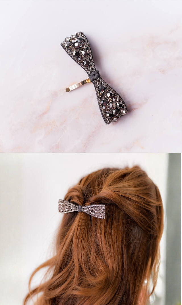 [期間限定販売]【ハニービジュー(THE HANY Bijoux)】ビジュースキニーリボンポニーテールフック