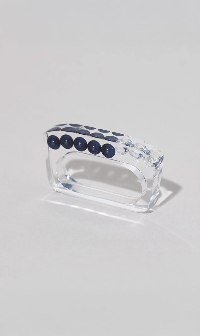 [POPUP期間限定販売(～9/13）]【ジュティク(JUTIQU)】Luxe Double Ring 2（ネイビー）