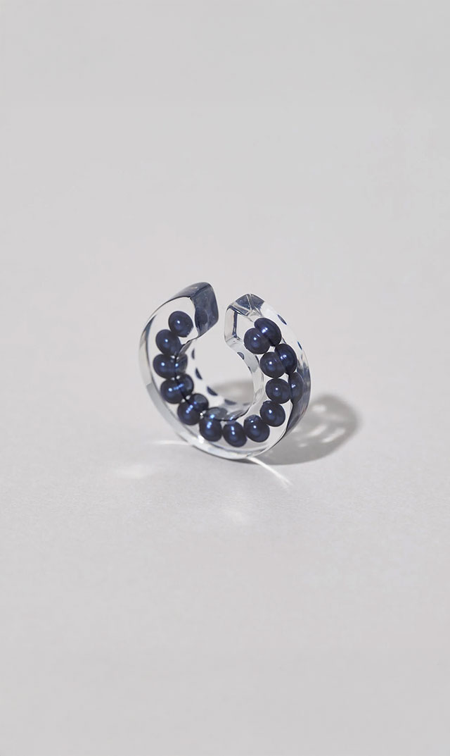 [POPUP期間限定販売(～9/13）]【ジュティク(JUTIQU)】Essence Earcuff 1（ネイビー）