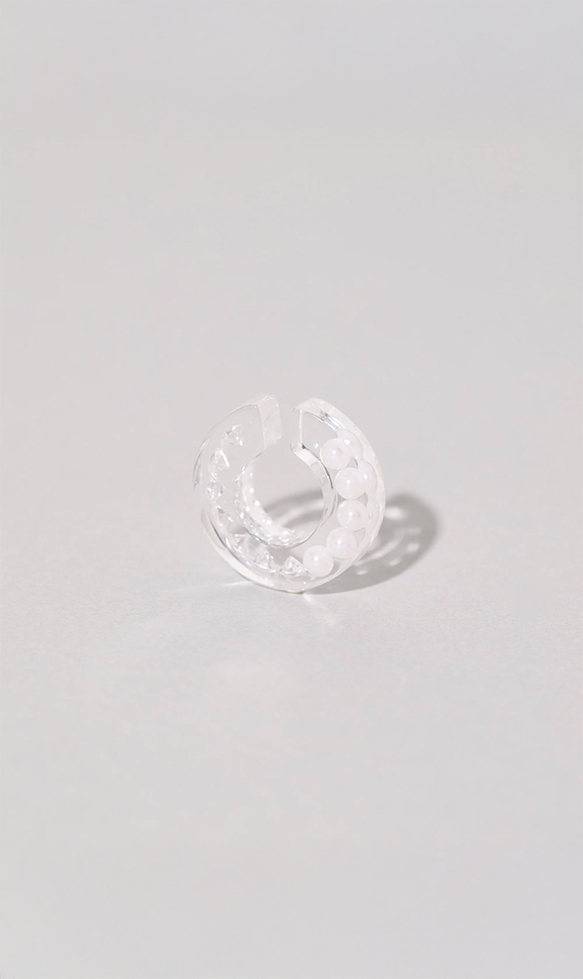 ジュティククリアアクセサリーイヤーカフス