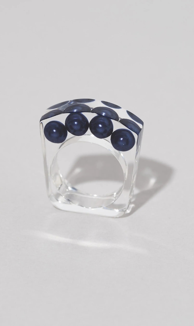[POPUP期間限定販売(～9/13）]【ジュティク(JUTIQU)】Essence Ring 5（ネイビー）