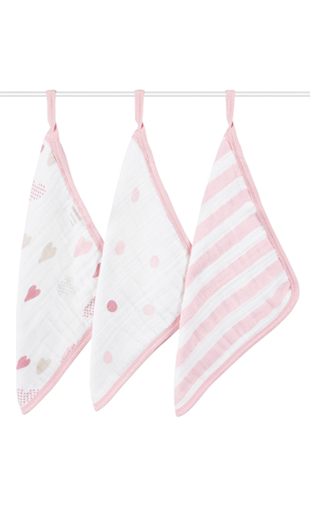 【エイデン＋アネイ】ウォッシュクロス3枚組（heart breaker）