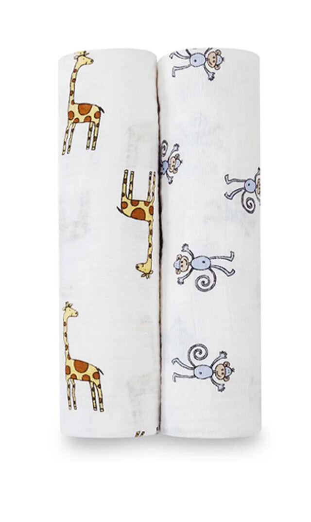 【エイデン＋アネイ】モスリンラップ2枚組(jungle jam)