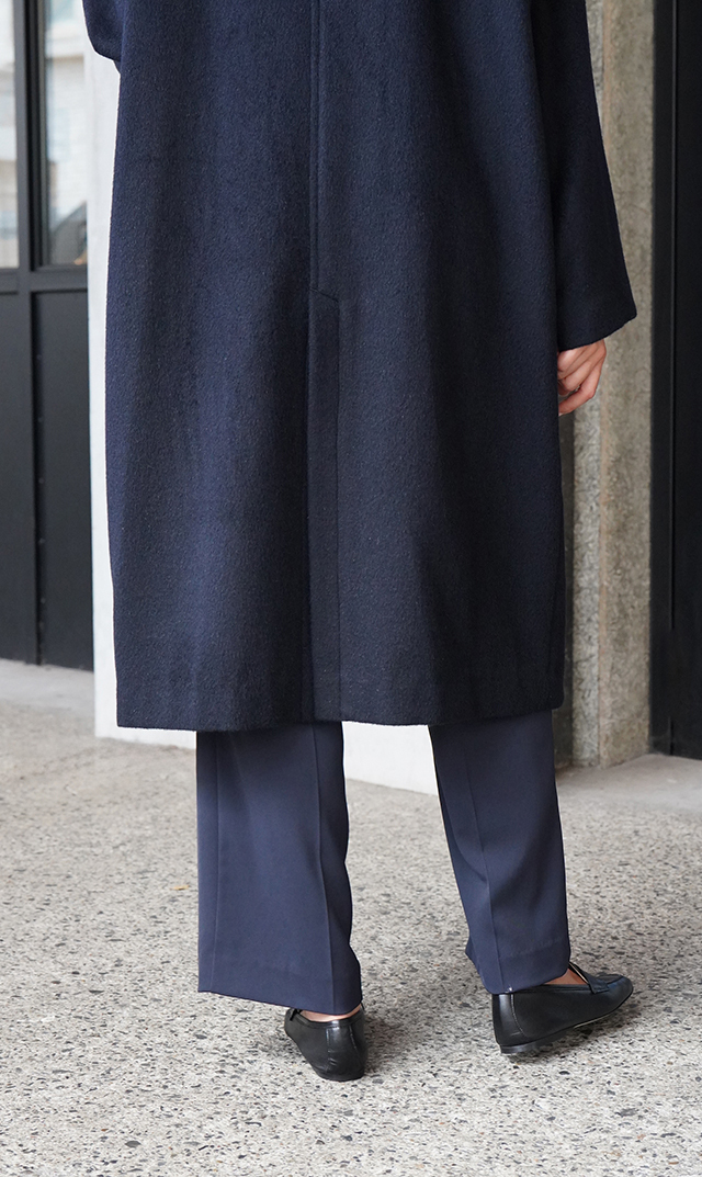 【アーキ】アンゴラ シャギーコート(ネイビー）