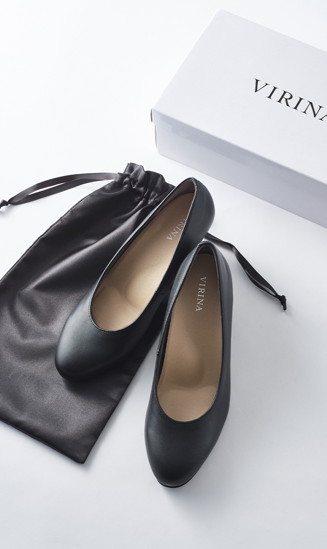 5?pヒールフォーマルパンプス黒