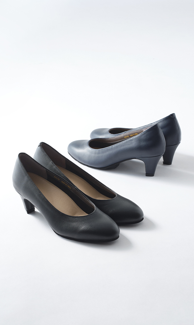 5?pヒールフォーマルパンプス黒