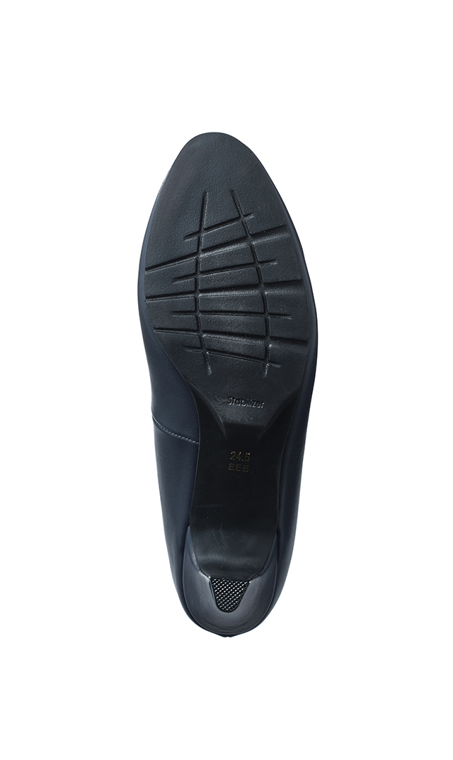 5?pヒールフォーマルパンプス紺