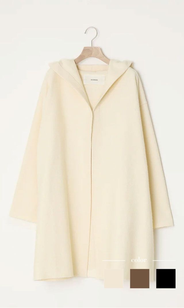 【アダワス】ウールシルクブレンドライトカーディガン（3色展開）