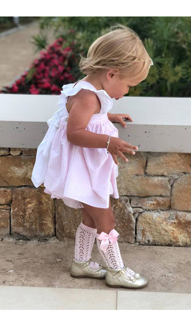 コンドル コットンオープンワークニーハイソックス 2色展開 4 6歳