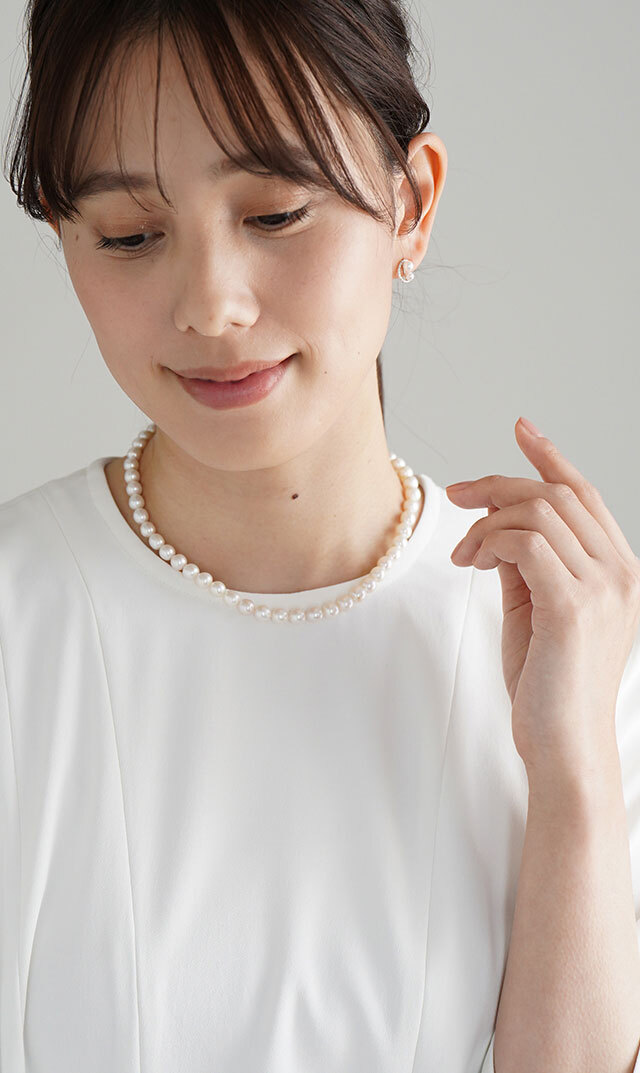 ファンエンパイヤ有核パールネックレス