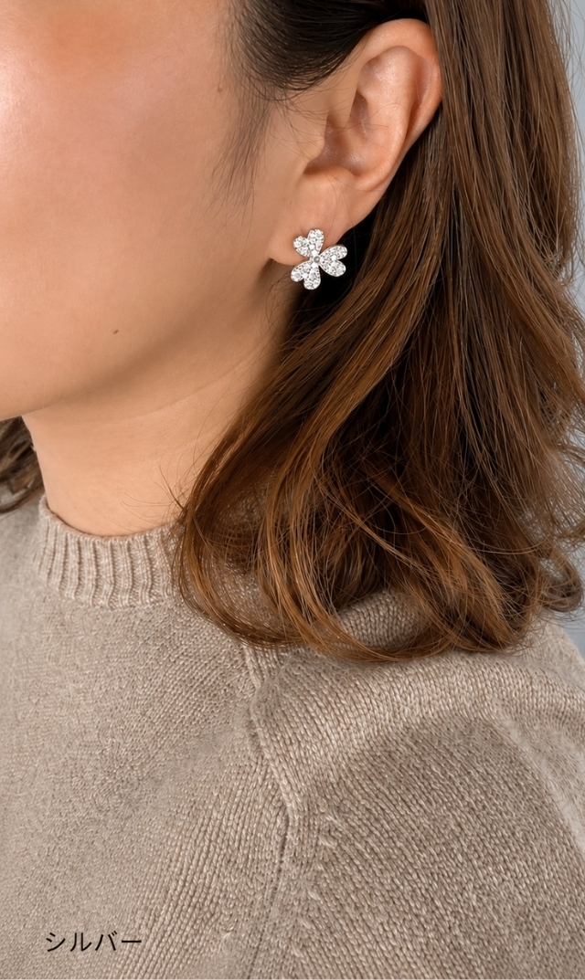 ハニービジュー(THE HANY Bijoux)】アシンメトリーフラワーピアス