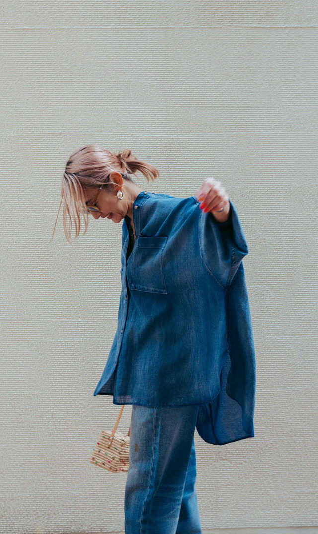 H.V.F.N BIT BLUE コラボ デニムシャツ FLOW DENIM H.V.F.N (ハブファン)」とデニムブランド 「BIT BLUE」との