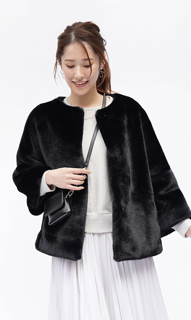 真冬のスタイリングを暖かく華やかに彩る“COLETTEファージャケット”