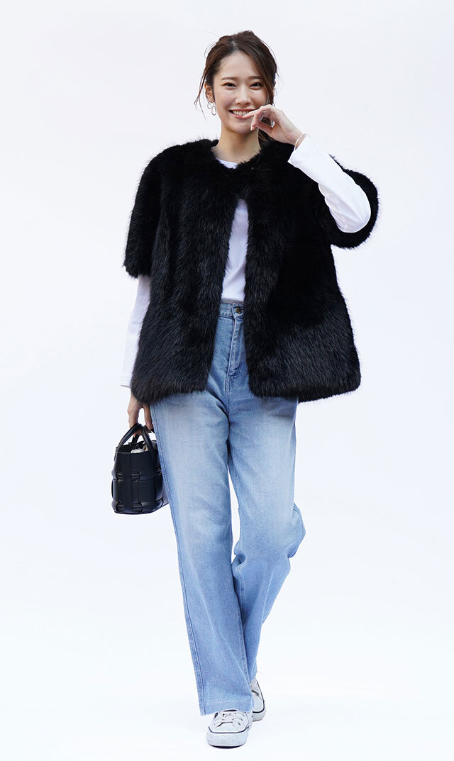 ハブレスKIKOファージャケット(グレー・黒2色展開）