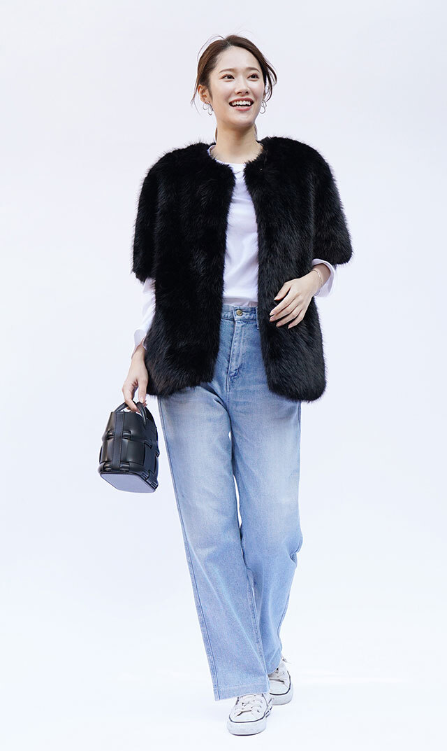 ハブレスKIKOファージャケット(グレー・黒2色展開）