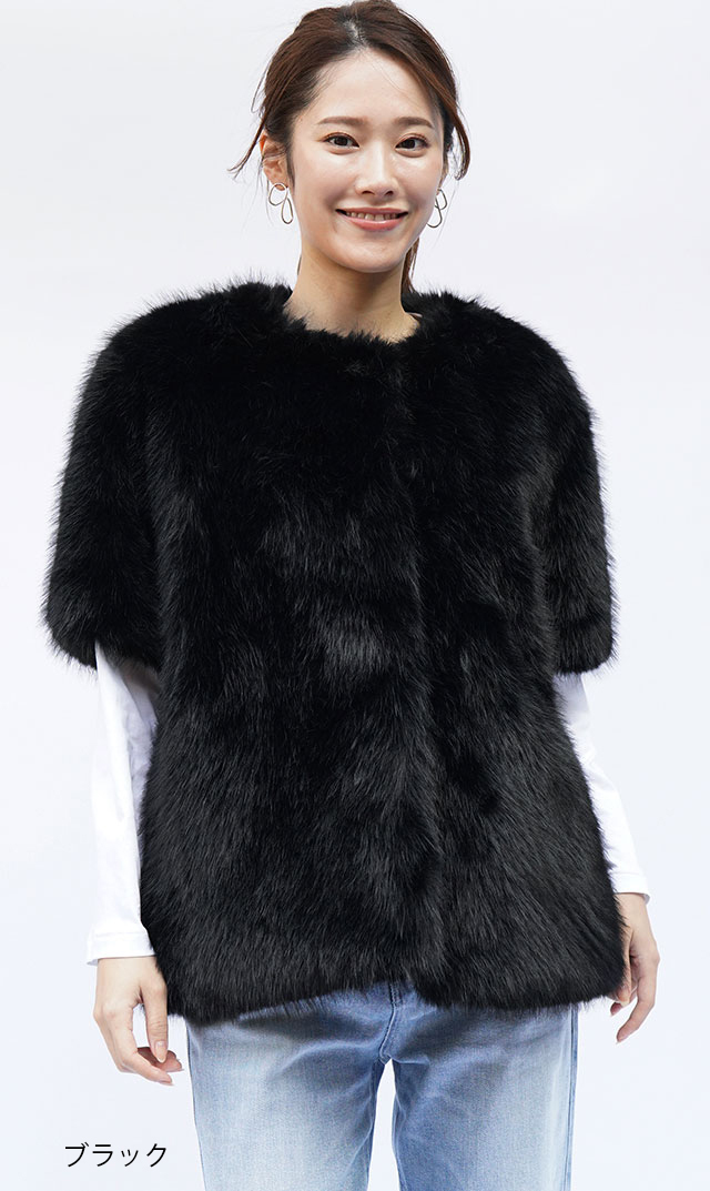 ハブレスKIKOファージャケット(グレー・黒2色展開）