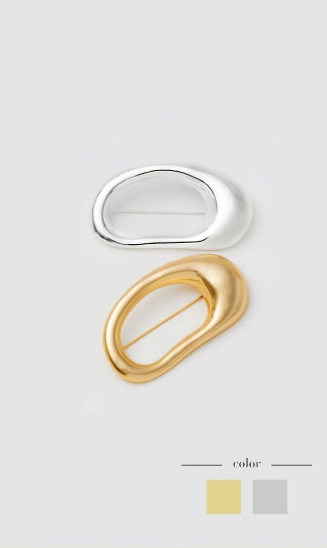 【ジャミレイ】Beanブローチ(ゴールド/シルバー）