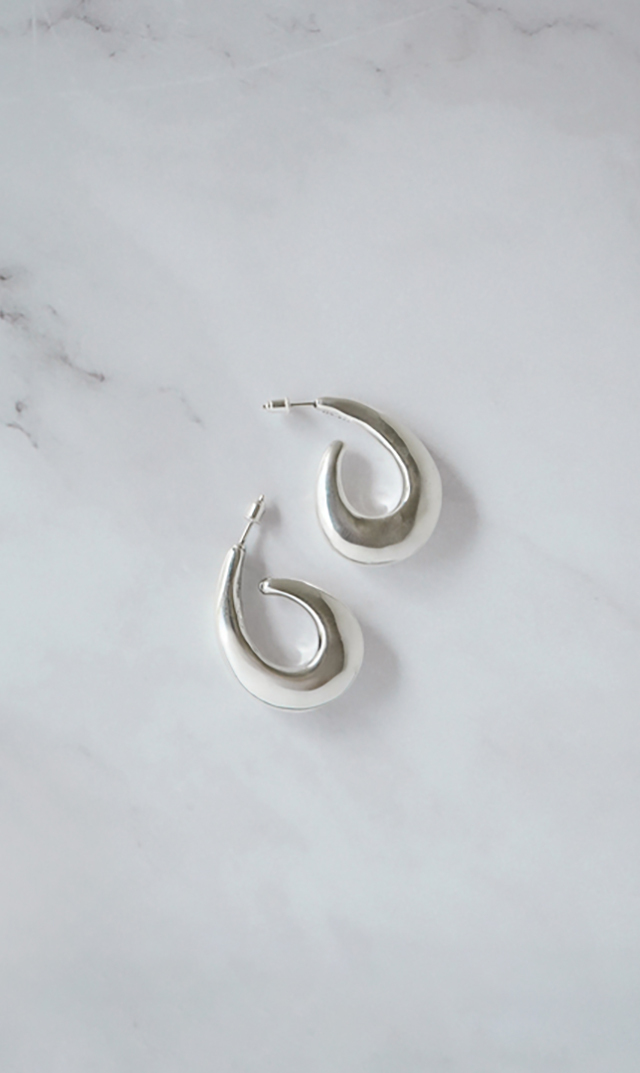 【ジャミレイ】ChunkyDropピアス(シルバー）