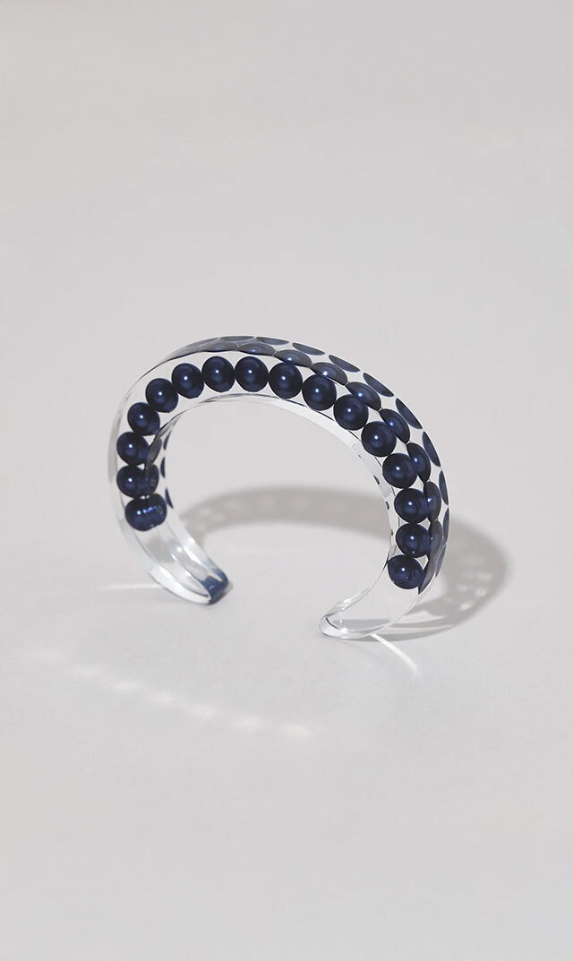 [POPUP期間限定販売(～9/13）]【ジュティク(JUTIQU)】Essence Bangle 1（ネイビー）