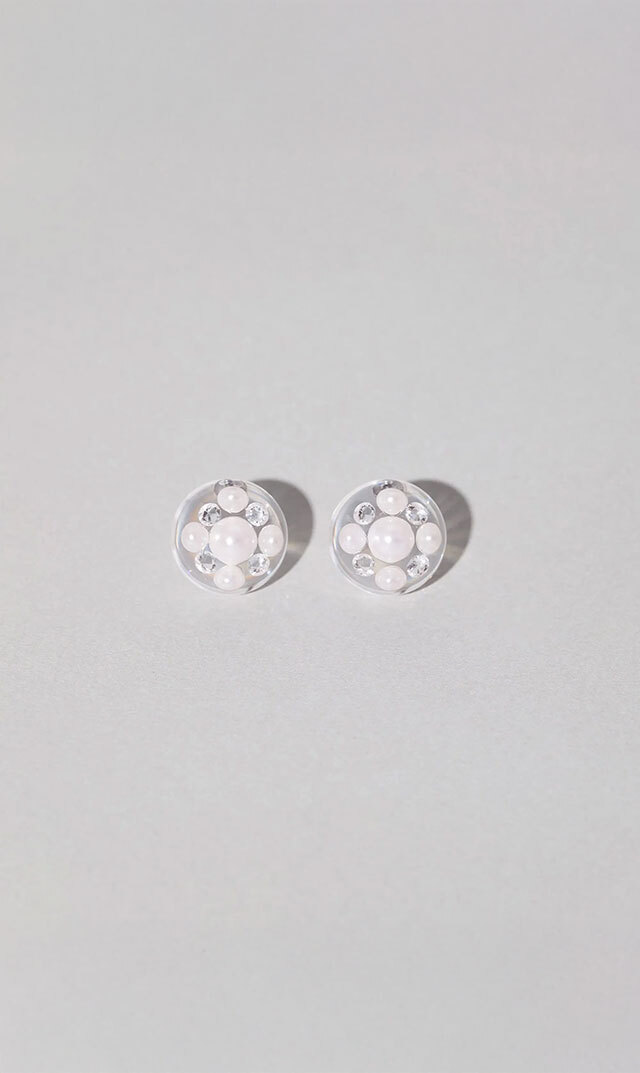 [POPUP期間限定販売(～9/13）]【ジュティク(JUTIQU)】Kaleido Earring 2（ホワイト）