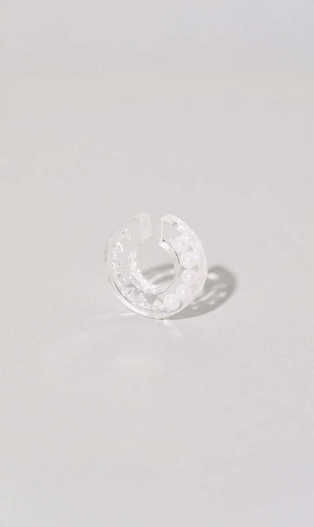 ジュティククリアアクセサリーイヤーカフス