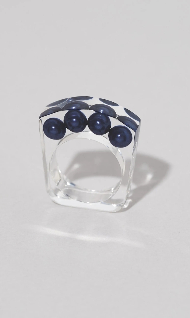 [POPUP期間限定販売(～9/13）]【ジュティク(JUTIQU)】Essence Ring 5（ネイビー）