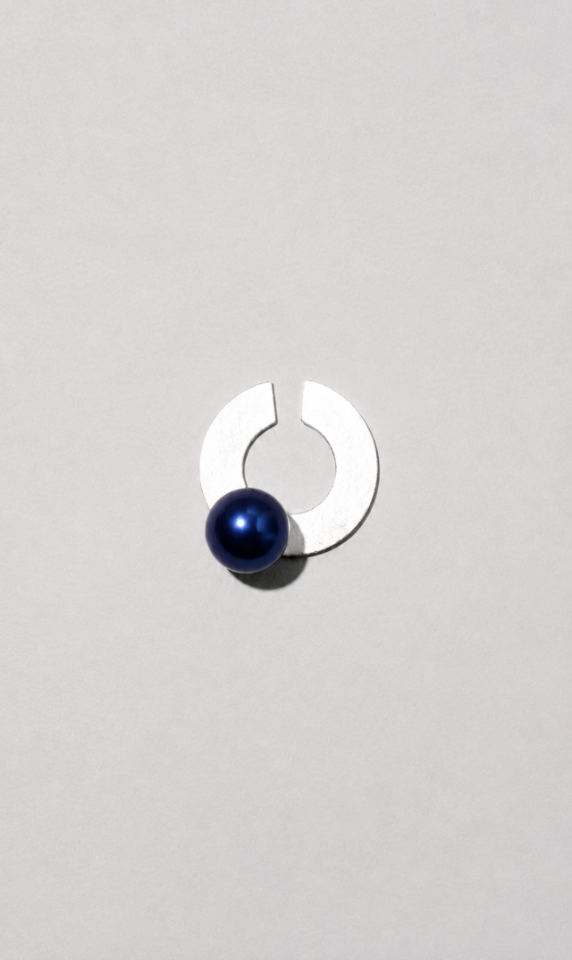 [POPUP期間限定販売(～9/13）]【ジュティク(JUTIQU)】Essence Silver Earcuff2（ネイビー）