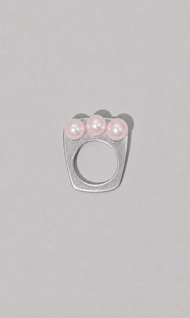 [POPUP期間限定販売(～9/13）]【ジュティク(JUTIQU)】Essence Silver Ring 8(サクラ）