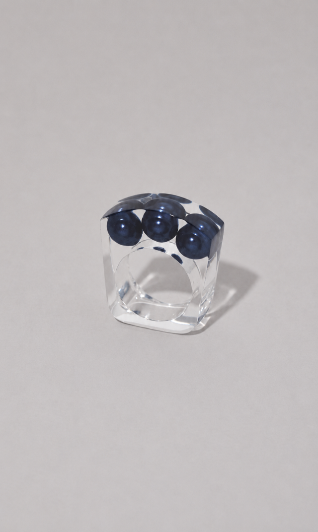 [POPUP期間限定販売(～9/13）]【ジュティク(JUTIQU)】Essence Ring 1（ネイビー）