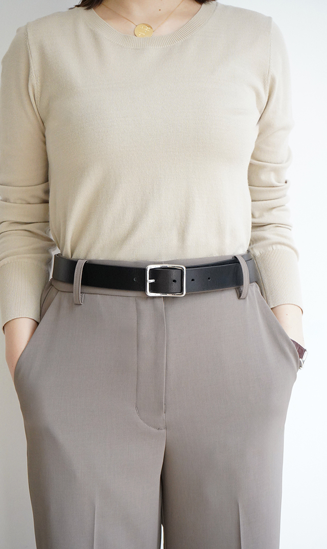 レフィエスクエアバックルタイプベルト 黒