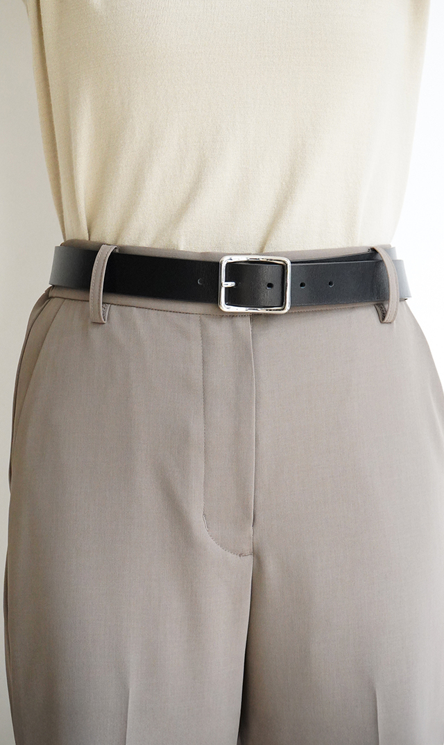 レフィエスクエアバックルタイプベルト 黒