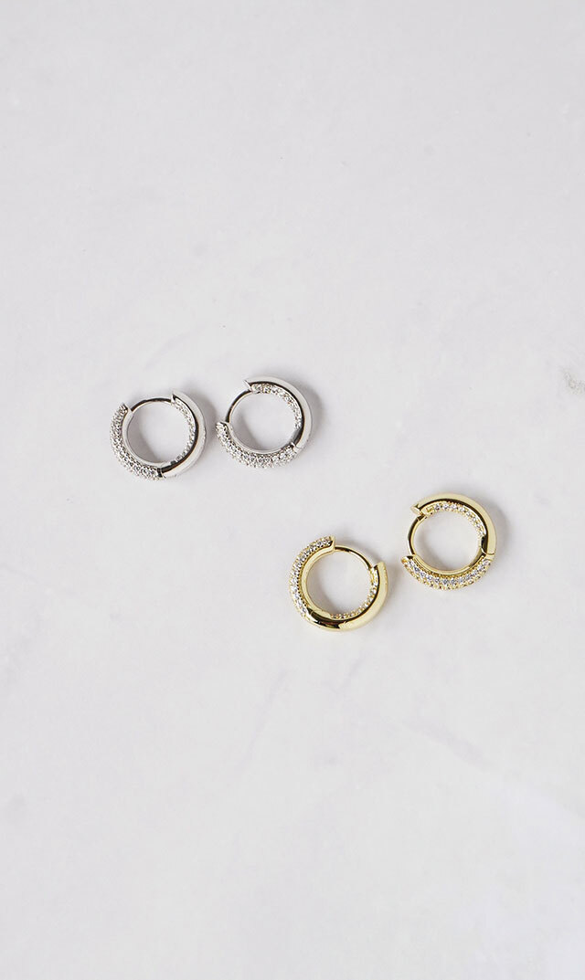 [ ※7/22(火)正午受注販売予定(～7/31）]【ラブ・エージェイ(LUV AJ)】THE REVERSIBLE AMALFI HOOPピアス（ゴールド/シルバー）