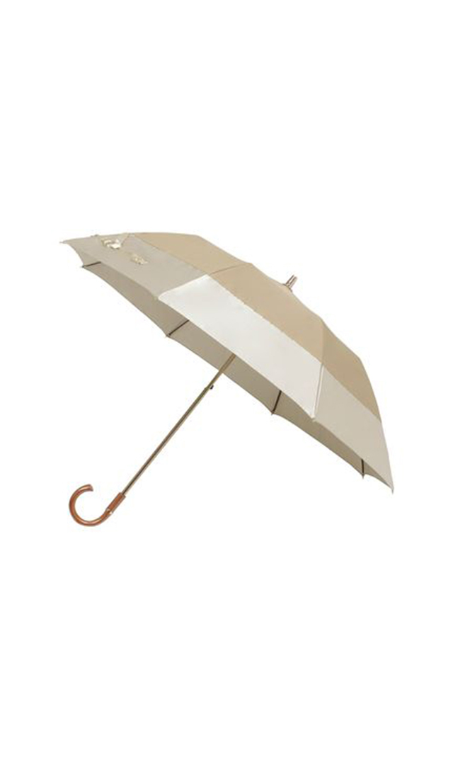 ⭐️新品Gracy GRC 晴雨兼 折畳 ストライプShirts 薄茶 晴雨兼用折りたたみ日傘】グレイシー (Gracy) Shirts stripe