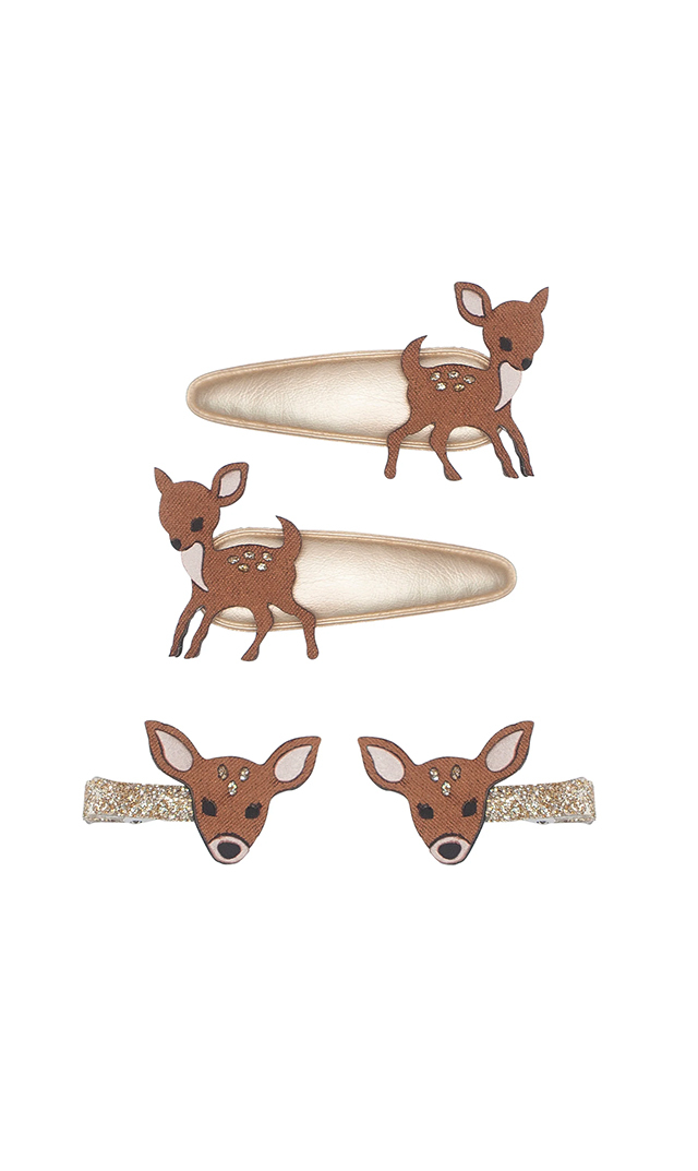 キッズバンビヘアクリップ＆ヘアピン4個セット