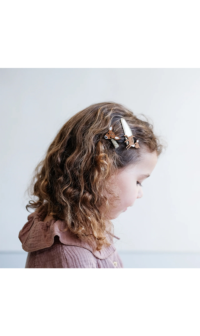 キッズバンビヘアクリップ＆ヘアピン4個セット