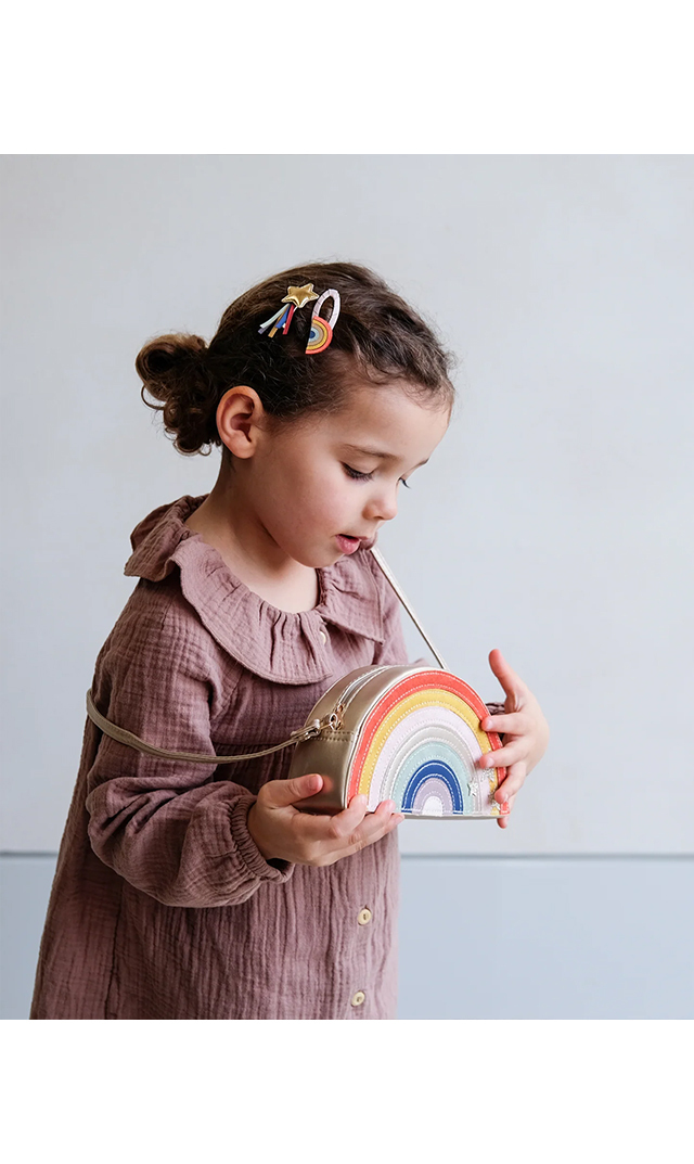 インポートレインボーヘアクリップ（4個セット）