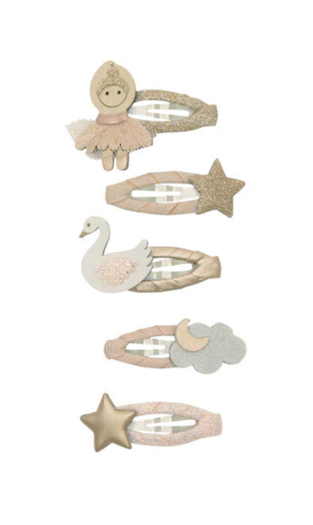 【ミミ＆ルーラ】バレリーナミニクヘアクリップ（5個セット）