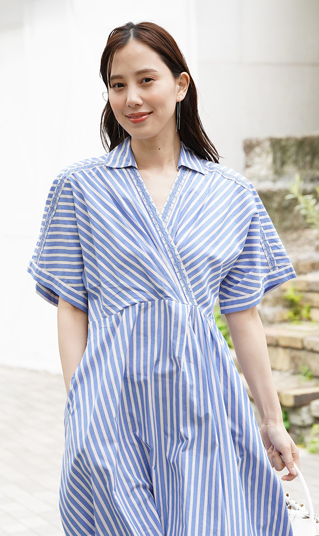 ヌキテパから、カシュクールのアシンメトリードレス“Poplin Shirts