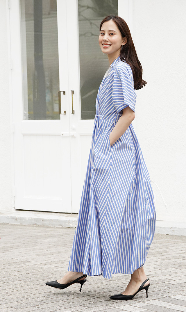 ヌキテパから、カシュクールのアシンメトリードレス“Poplin Shirts