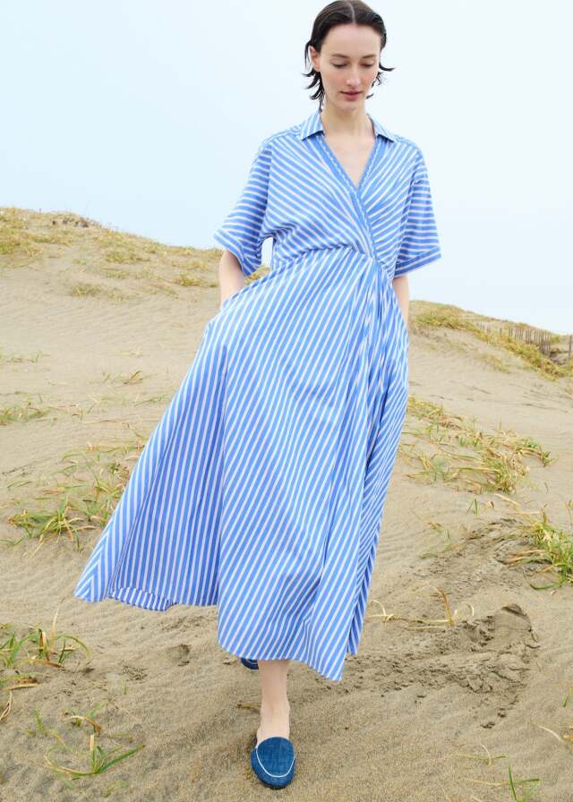 ヌキテパから、カシュクールのアシンメトリードレス“Poplin Shirts