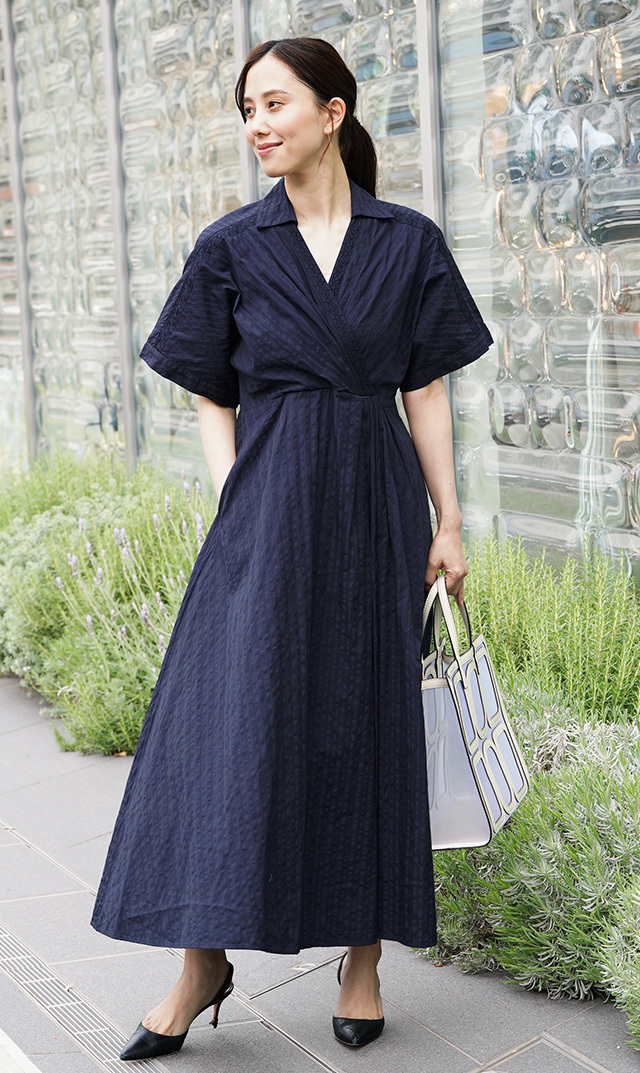 ヌキテパから、カシュクールのアシンメトリードレス“Poplin Shirts
