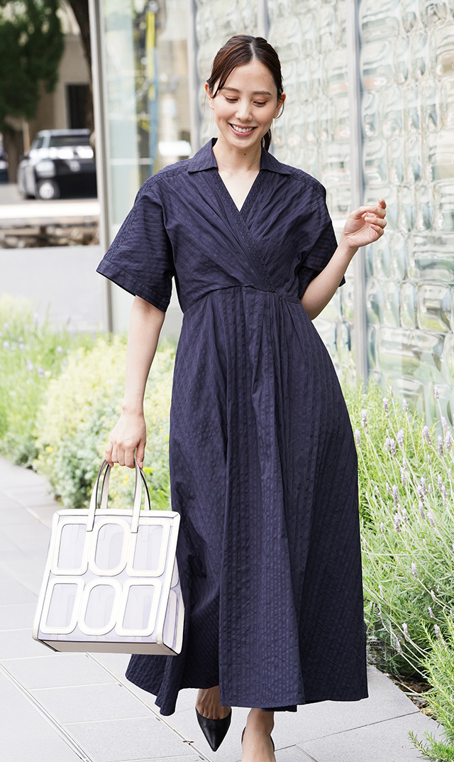 ヌキテパから、カシュクールのアシンメトリードレス“Poplin Shirts