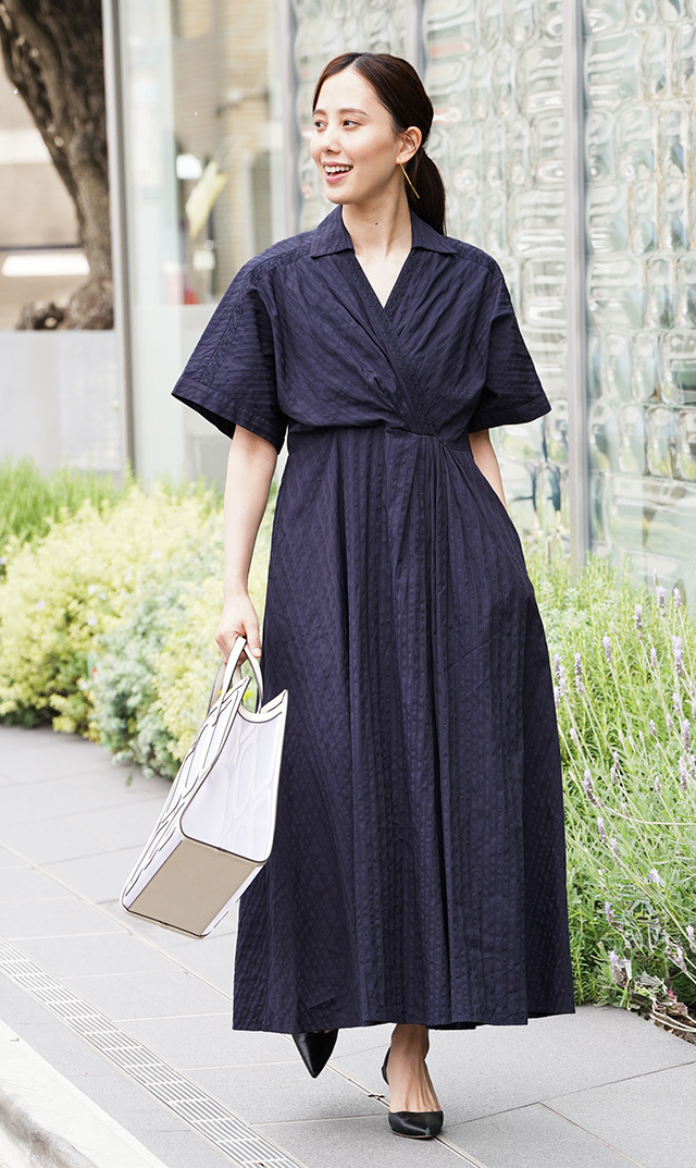 ヌキテパから、カシュクールのアシンメトリードレス“Poplin Shirts