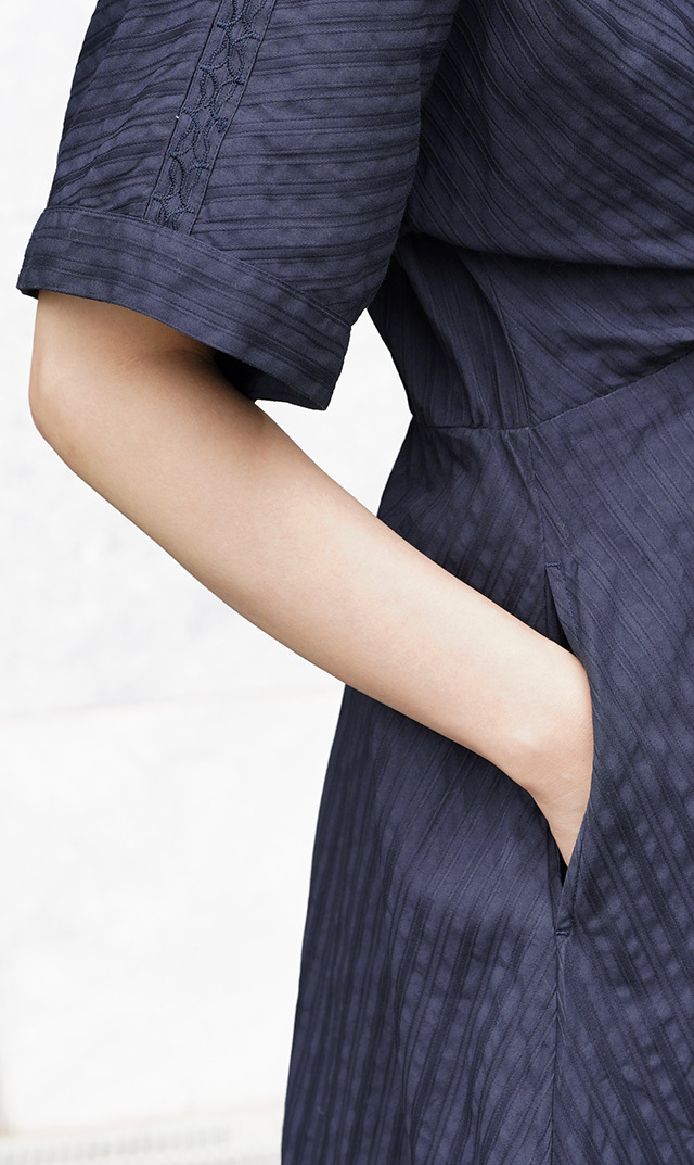 ヌキテパから、カシュクールのアシンメトリードレス“Poplin Shirts