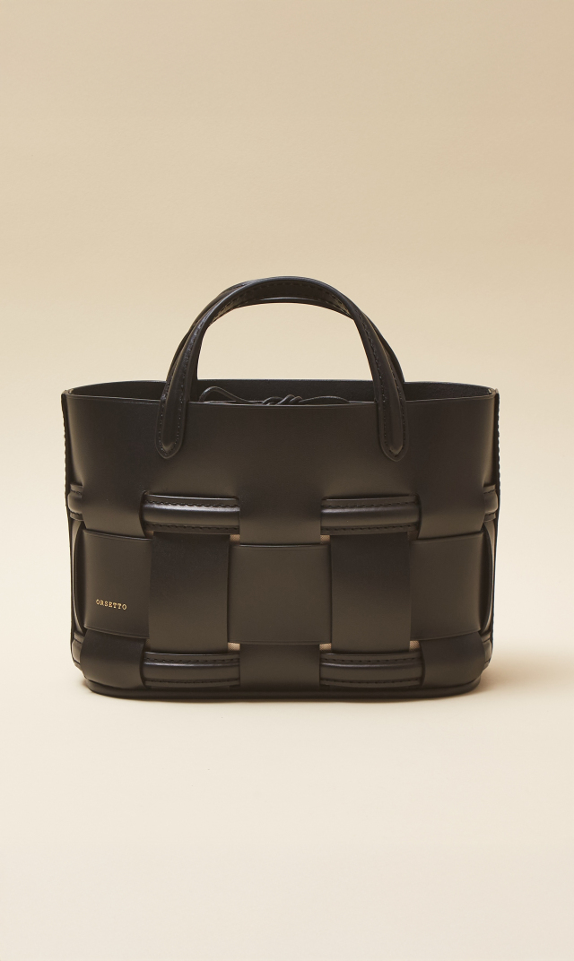 オルセットナイロンショルダー付きRETE バッグ黒