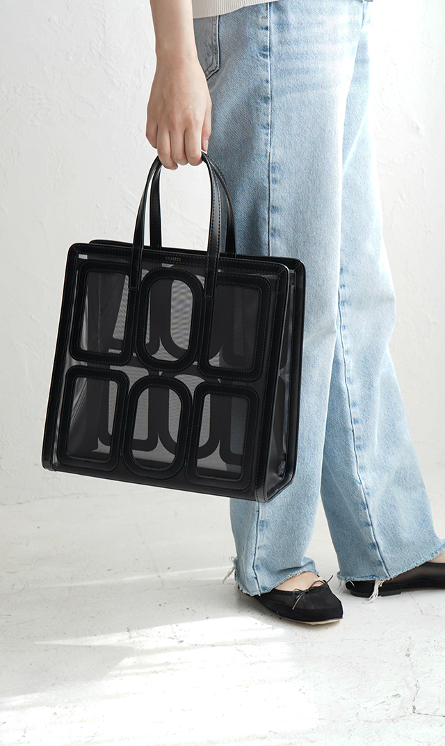 【オルセット(ORSETTO】TULLEナイロンチュールトートバッグ(3色展開）